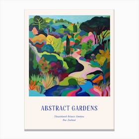 Colourful Gardens Christchurch Botanic Gardens New Zealand 2 Blue Poster Canvas Print