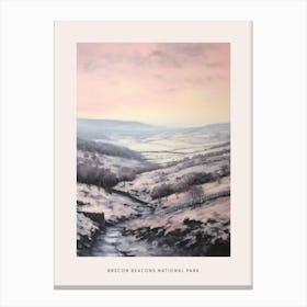 Dreamy Winter National Park Poster  Brecon Beacons National Park Wales 2 Canvas Print