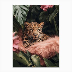 Leopard In The Jungle 3 Canvas Print