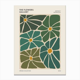 The Flowers Gallery Abstract Retro Floral 4 Canvas Print