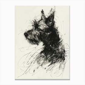  Belgian Laekenois Dog Line Sketch 3 Canvas Print