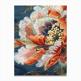 Japanese Floral Print Canvas Print