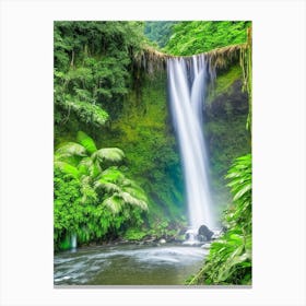 Nauyaca Waterfalls, Costa Rica Realistic Photograph (3) Canvas Print