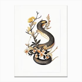 Western Coral Snake Gold And Black Canvas Print
