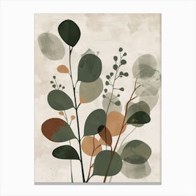 Eucalyptus Tree Minimal Japandi Illustration 4 Canvas Print