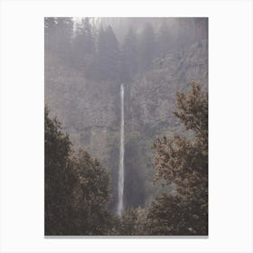 Waterfall Off Cliff Canvas Print