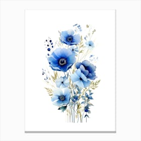 Blue Anemones Canvas Print