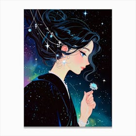 Anime Girl In Space 1 Canvas Print