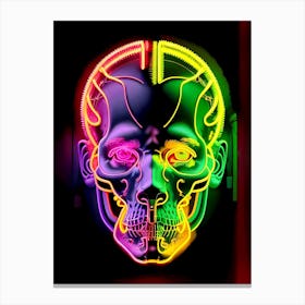 Neon Skull 41 Canvas Print