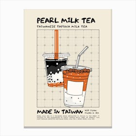 Pearl Milk Tea Canvas Print