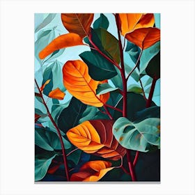 Orange Leaves Canvas Print