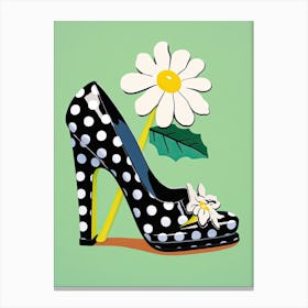 Floral Green Fantasia in Women's Shoes Canvas Print