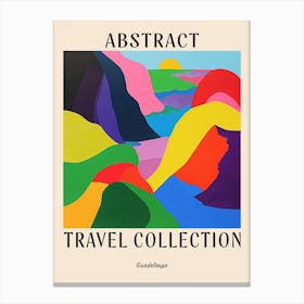 Abstract Travel Collection Poster Guadeloupe 2 Canvas Print