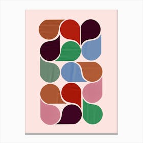 Modern Abstract Teardrop Shapes Canvas Print