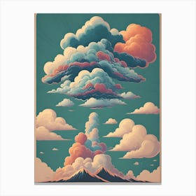 Clouds And Mountains Canvas Print