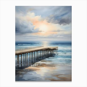 Sunset At The Pier Canvas Print