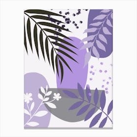 Abstract Purple Leaves Canvas Print