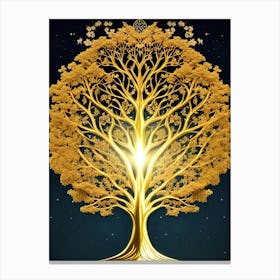 Golden Tree Of Life 3 Canvas Print