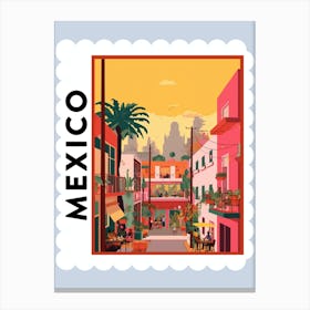 Mexico 3 Travel Stamp Poster Canvas Print