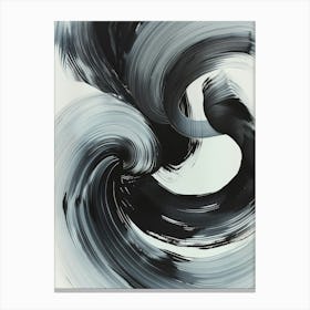 Black And White Swirl 2 Canvas Print