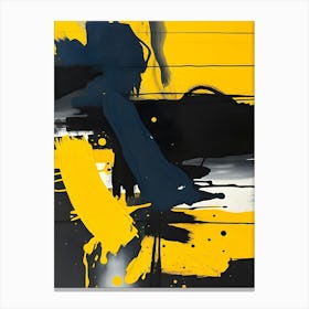 Yellow And Black Canvas Print