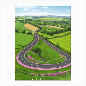 Pink Road Canvas Print