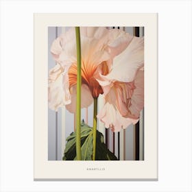 Flower Illustration Amaryllis 4 Poster Canvas Print