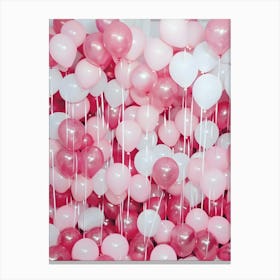 Pink And White Balloons Canvas Print