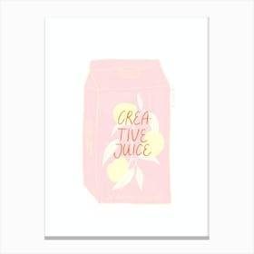 Joyful Pastel Illustration for Creatives »Creative Juice« Canvas Print