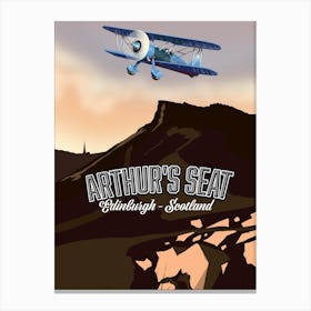 Arthur's Seat Scotland Travel poster Canvas Print