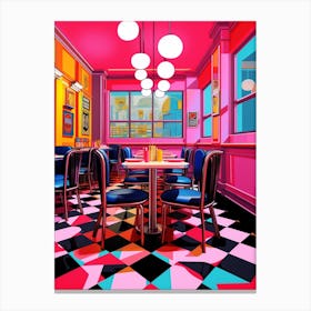 Retro Diner Colour Pop 4 Canvas Print