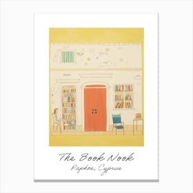 Paphos, Cyprus The Book Nook Pastel Colours 1 Poster Canvas Print