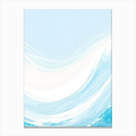 Blue Ocean Wave Watercolor Vertical Composition 135 Canvas Print