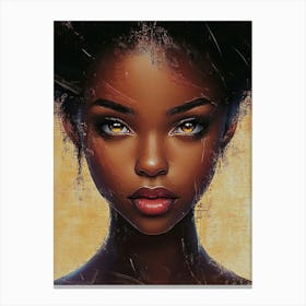 Black Woman Portrait 1 Canvas Print