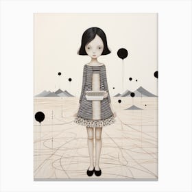 Girl In A Dress Canvas Print