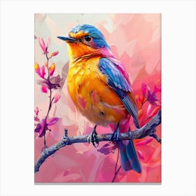 Bird On A Branch Canvas Print