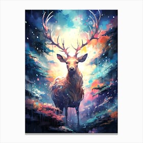 Deer In The Forest 3 Canvas Print