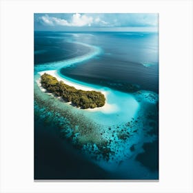 Island In The Maldives Canvas Print