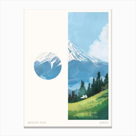 Mount Fuji Japan 4 Cut Out Travel Poster Canvas Print