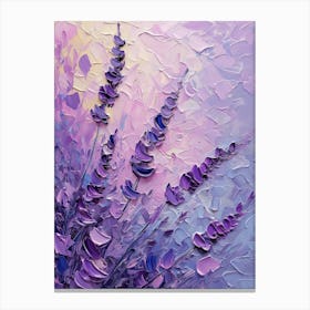 Lavender Plant Oil Painting 1 Canvas Print