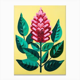 Cut Out Style Flower Art Celosia 2 Canvas Print