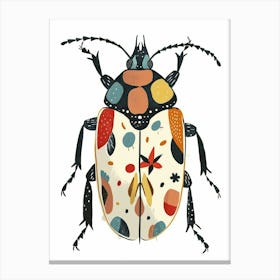 Colourful Insect Illustration Flea Beetle 19 Canvas Print