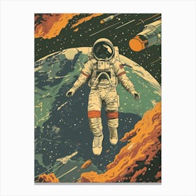 Astronaut In Space 6 Canvas Print