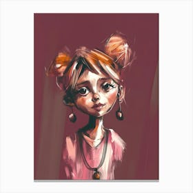 Portrait Of A Girl Canvas Print