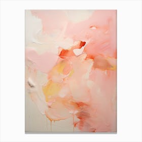 Pink And Orange, Abstract Raw Painting 0 Canvas Print