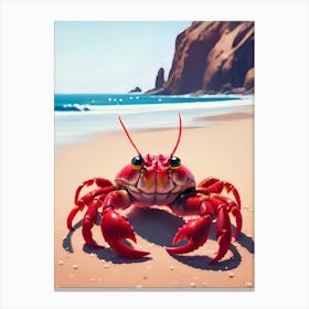 Crab On The Beach 1 Canvas Print