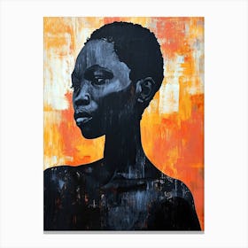 The African Art; Tribe Woman 21 Canvas Print