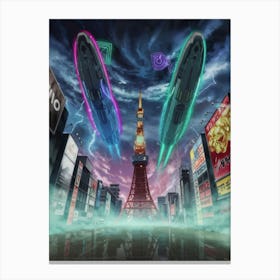 Futuristic Cityscape Canvas Print