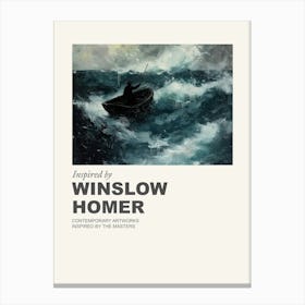Museum Poster Inspired By Winslow Homer 3 Canvas Print