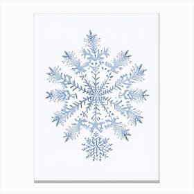Intricate, Snowflakes, Pencil Illustration 3 Canvas Print